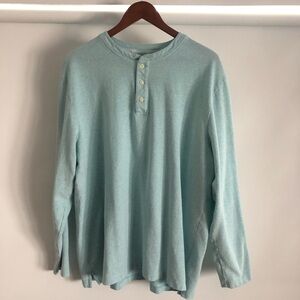 L.L. Bean Light Blue Cotton-Linen Blend Shirt